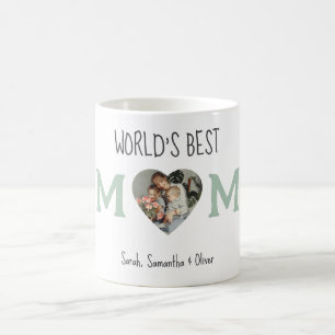 Die beste Mama der Welt - Herz-Foto und Geschenk f Kaffeetasse