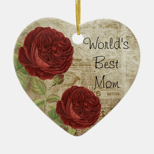 Die beste Mama der Welt Keramik Ornament (Vorne)