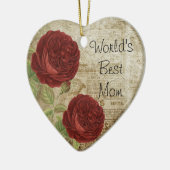 Die beste Mama der Welt Keramik Ornament (Links)