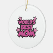 Die beste Mama der Welt Keramikornament (Links)