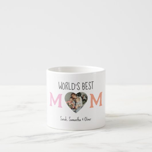 Die beste Mama der Welt mit Foto und benutzerdefin Espressotasse (Vorderseite)