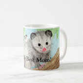Die beste Mama der Welt! Opossum und Säuglinge Kaffeetasse (VorderseiteRechts)