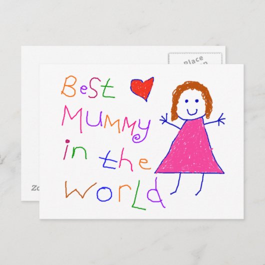 Die beste Mama der Welt Postkarte (Vorne/Hinten)