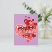 Die beste Mama der Welt Postkarte (Stehend Vorderseite)