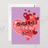 Die beste Mama der Welt Postkarte (Vorne/Hinten)
