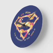 Die Beste Mama der Welt Runde Wanduhr (Winkel)