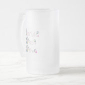 Die beste Mama der Welt (Schmetterling) Mattglas Bierglas (Vorderseite Links)