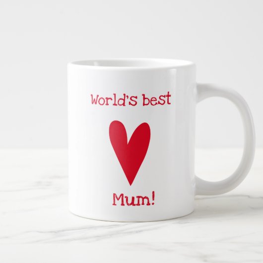 Die beste Mama der Welt | Tag der Mutter des Roten Jumbo-Tasse (Rechts)