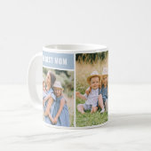 Die beste Mama, die blauen Mütter Tag FotoCollage Kaffeetasse (Vorderseite Links)
