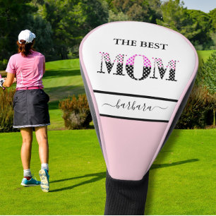 Die beste Mama, die Stilvolle Schwarz-Rosa-Buchsta Golf Headcover