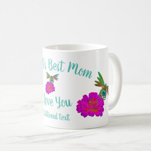 Die beste Mama Dragonfly der Welt - Zinnia Persona Kaffeetasse (VorderseiteRechts)
