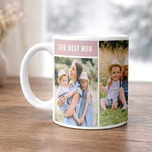 Die beste Mama Dusty Rose Mütter Tag FotoCollage Kaffeetasse