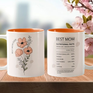 Die beste Mama Ernährung Fakten Mütter Tag Tasse