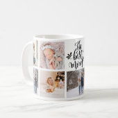 Die beste Mama FotoCollage Moderne Typografie Kaffeetasse (Vorderseite Links)
