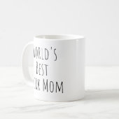 Die beste Mama für Arbeit Kaffeetasse (Vorderseite Links)