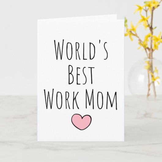 Die beste Mama für Arbeit Karte (Gelbe Blume)