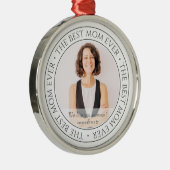 Die beste Mama für das moderne klassische Foto Ornament Aus Metall (Rechts)