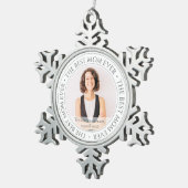 Die beste Mama für das moderne klassische Foto Schneeflocken Zinn-Ornament (Rechts)