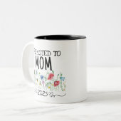 Die beste Mama für Est 2025 - Zwei-Tone-Co Zweifarbige Tasse (Vorderseite Links)