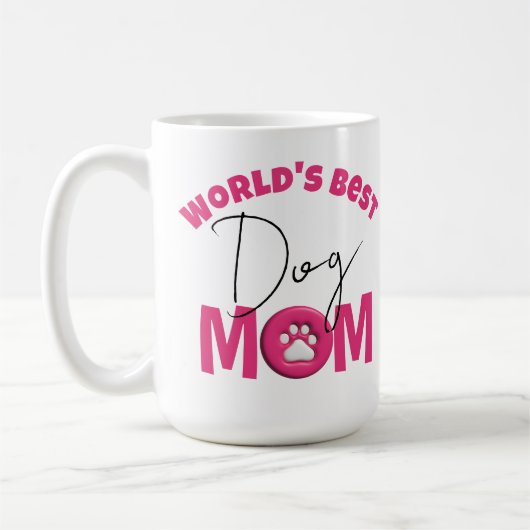 Die beste Mama für Hunde der Welt Kaffeetasse (Links)