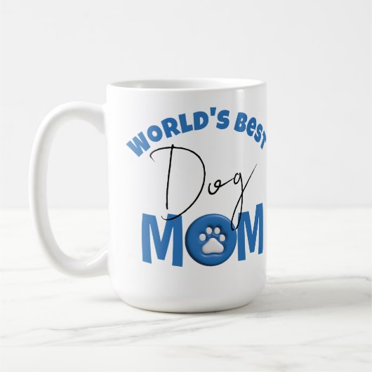 Die beste Mama für Hunde der Welt Kaffeetasse (Links)