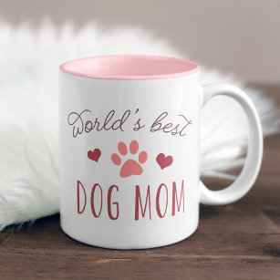 Die beste Mama für Hunde der Welt Zweifarbige Tasse