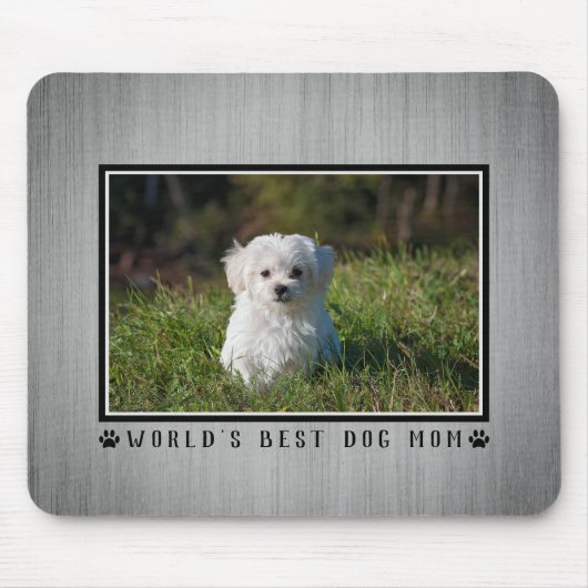 Die beste Mama für Hunde, Drucke Foto Rustikales H Mousepad (Vorne)