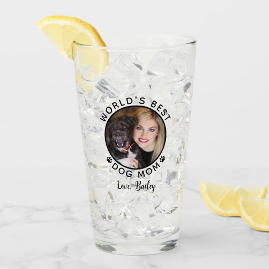 Die beste Mama für Hunde druckt Pet-Foto Glas (Vorderseite Ice)