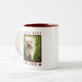 Die beste Mama für Hunde in der Welt - Prints Pet Zweifarbige Tasse (Vorderseite Links)