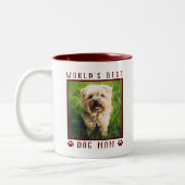 Die beste Mama für Hunde in der Welt - Prints Pet Zweifarbige Tasse (Links)