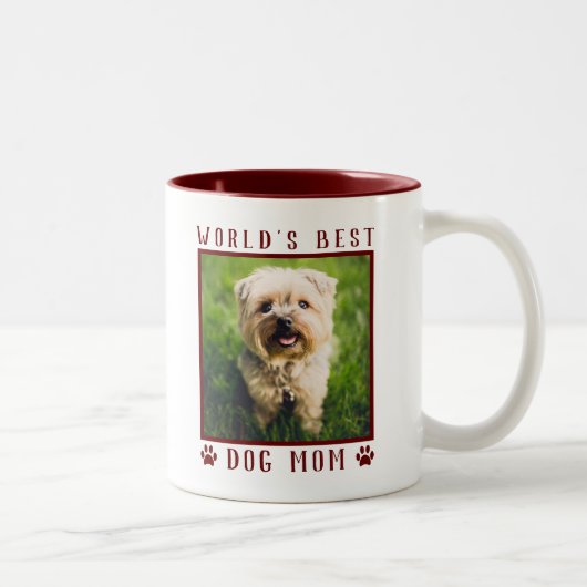 Die beste Mama für Hunde in der Welt - Prints Pet Zweifarbige Tasse (Rechts)