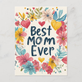 Die beste Mama für jeden Blumenfreund am Muttertag Feiertagspostkarte