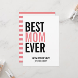 Die beste Mama für jeden Muttertag Karte