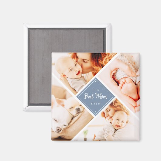 Die beste Mama für moderne, individuelle Fotos Magnet (Vorderseite/Rückseite)