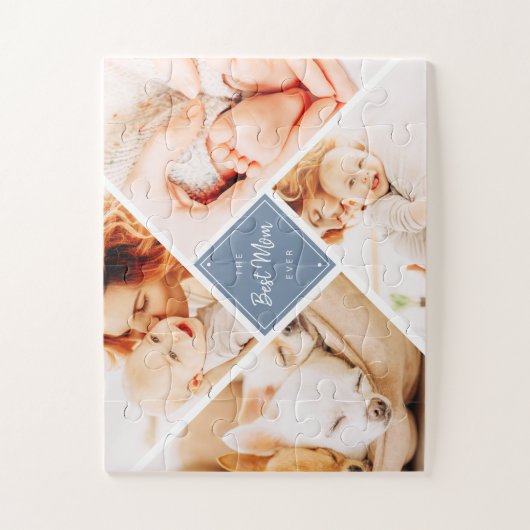 Die beste Mama für moderne, individuelle Fotos Puzzle (Vertikal)