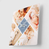 Die beste Mama für moderne, maßgeschneiderte Fotos Quadratische Wanduhr (Winkel)