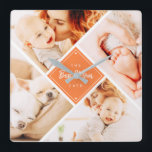 Die beste Mama für moderne, maßgeschneiderte Fotos Quadratische Wanduhr<br><div class="desc">Dieses einfache und moderne Design besteht aus Serifentypografie und fügen ein individuelles Foto.Happy Mother's Day Typografie umgeben von vier Fotos Ihrer Mutter,  Mutter,  Mama,  Mutter etc. Dies ist ein perfektes Geschenk für Ihre Mama am Muttertag!</div>