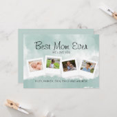 Die beste Mama für Mütter im Foto Karte (Vorderseite/Rückseite Beispiel)