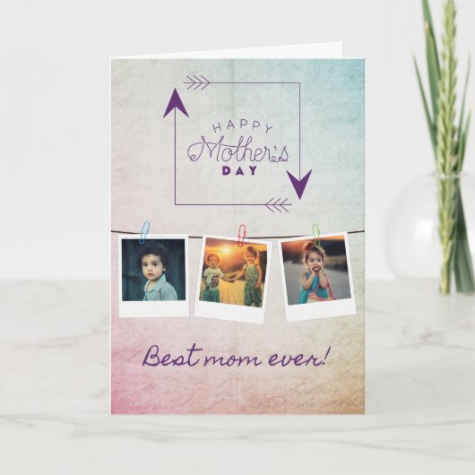 Die beste Mama für Muttertagsfotokarte Dankeskarte (Vorderseite)