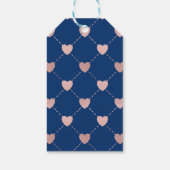 Die beste Mama für rosa Herzmuster Geschenkanhänger (Rückseite)