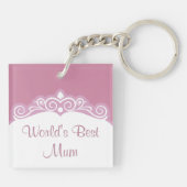 Die beste Mama-Girly Schlüsselanhänger der Welt (Rückseite)