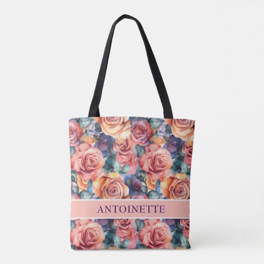 Die beste Mama je botanisch Tasche (Rückseite)