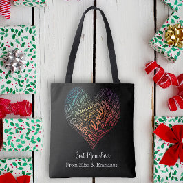 Die beste Mama je Kind nennt farbenfrohen Mutterta Tasche