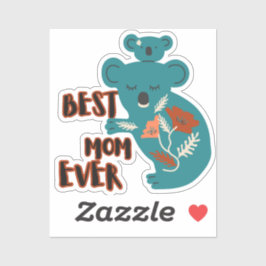 Die beste Mama je Koala Muttertag Aufkleber