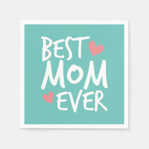 Die beste Mama je Muttertag Typografie Paper Napki Serviette