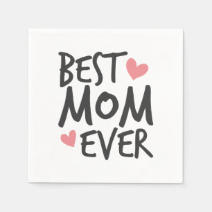 Die beste Mama je Muttertag Typografie Paper Napki Serviette