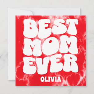 Die beste Mama je Rote Gefärbte Krawatte Muttertag