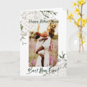 Die beste Mama je Weiße Foto Muttertag Karte (Gelbe Blume)