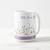 Die beste Mama je Wildblume Kinder nennen Mutterta Kaffeetasse (VorderseiteRechts)