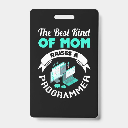 Die beste Mama löst einen Programmierer aus Ausweis (Vorderseite)